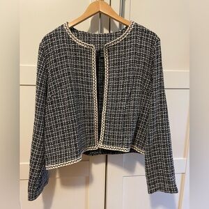 Black and Ivory Tweed Jacket NWOT